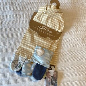 Pooh Striped Beige and Blue Activity Scarf